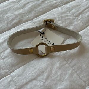 BWNT Handcrafted Leather O-ring Choker